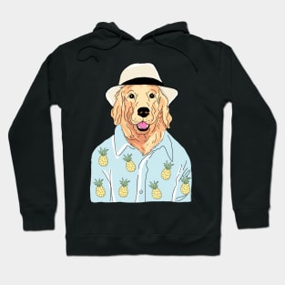 Hipster Golden Retriever Hoodie